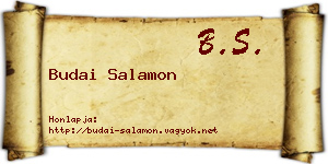 Budai Salamon névjegykártya